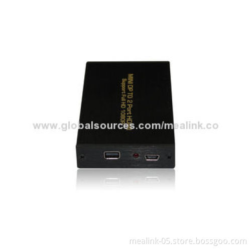 Mini DP to 2 Ports HDMI Converter, Suitable for Space and Security Concerns, Data Center Control
